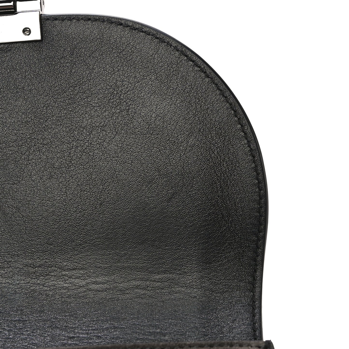 Suede Calfskin Trisha Small Shoulder Bag Black