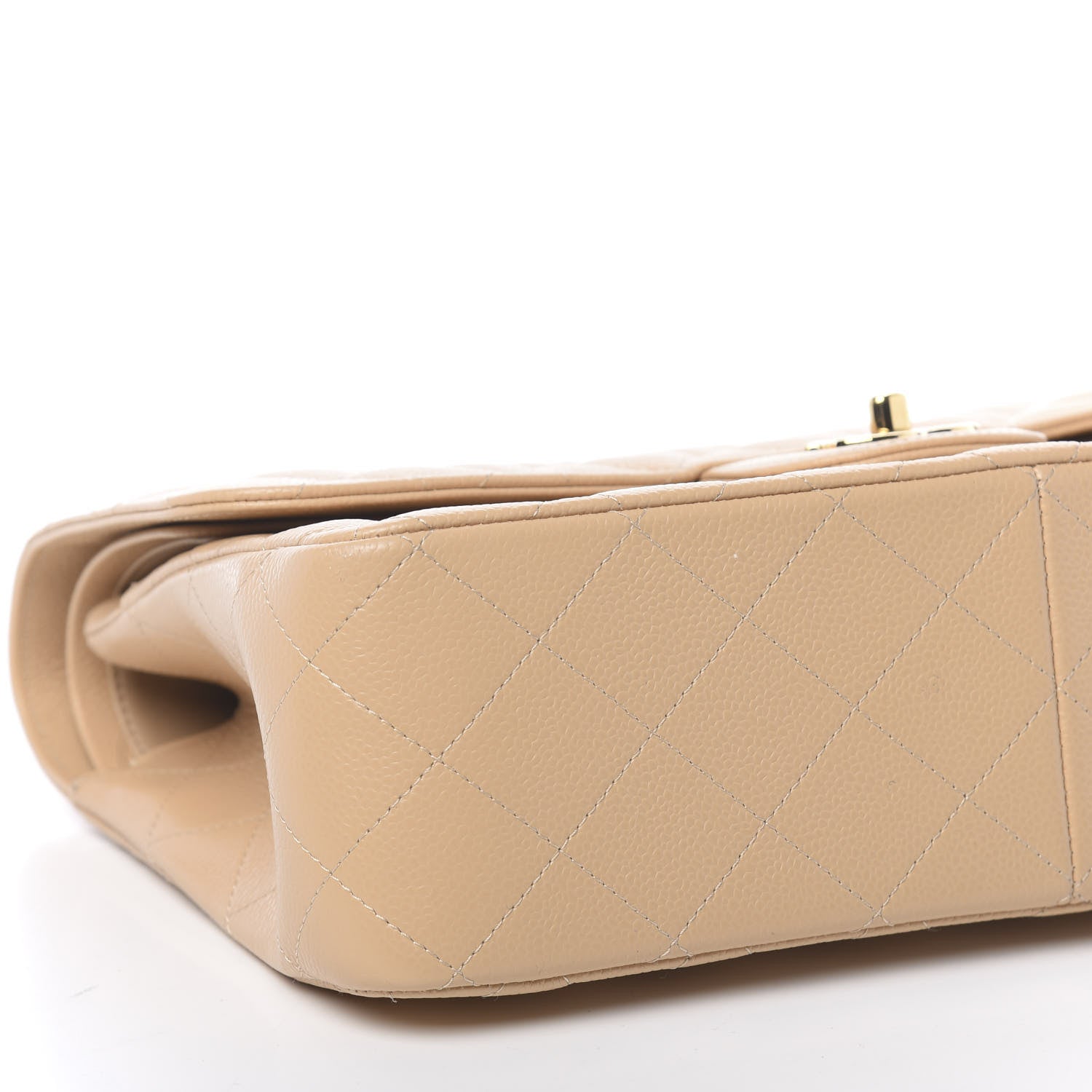 Chanel Caviar Quilted Jumbo Double Flap Beige 10 of 16