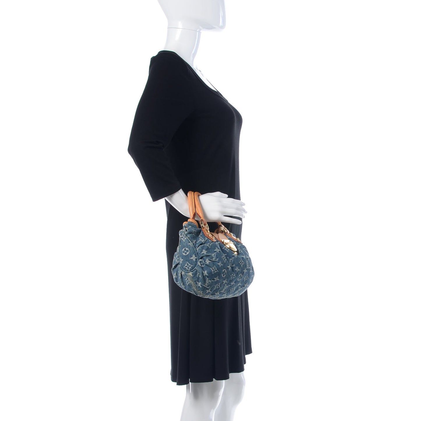 Monogram Denim Pleaty Blue