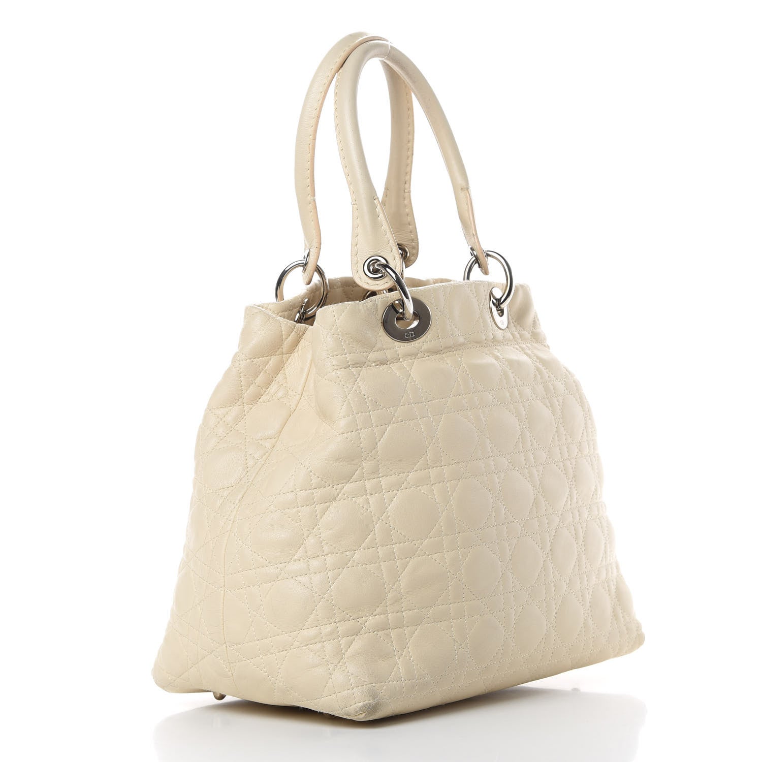 Christian Dior Lambskin Cannage Medium Soft Lady Dior Beige 3 of 18