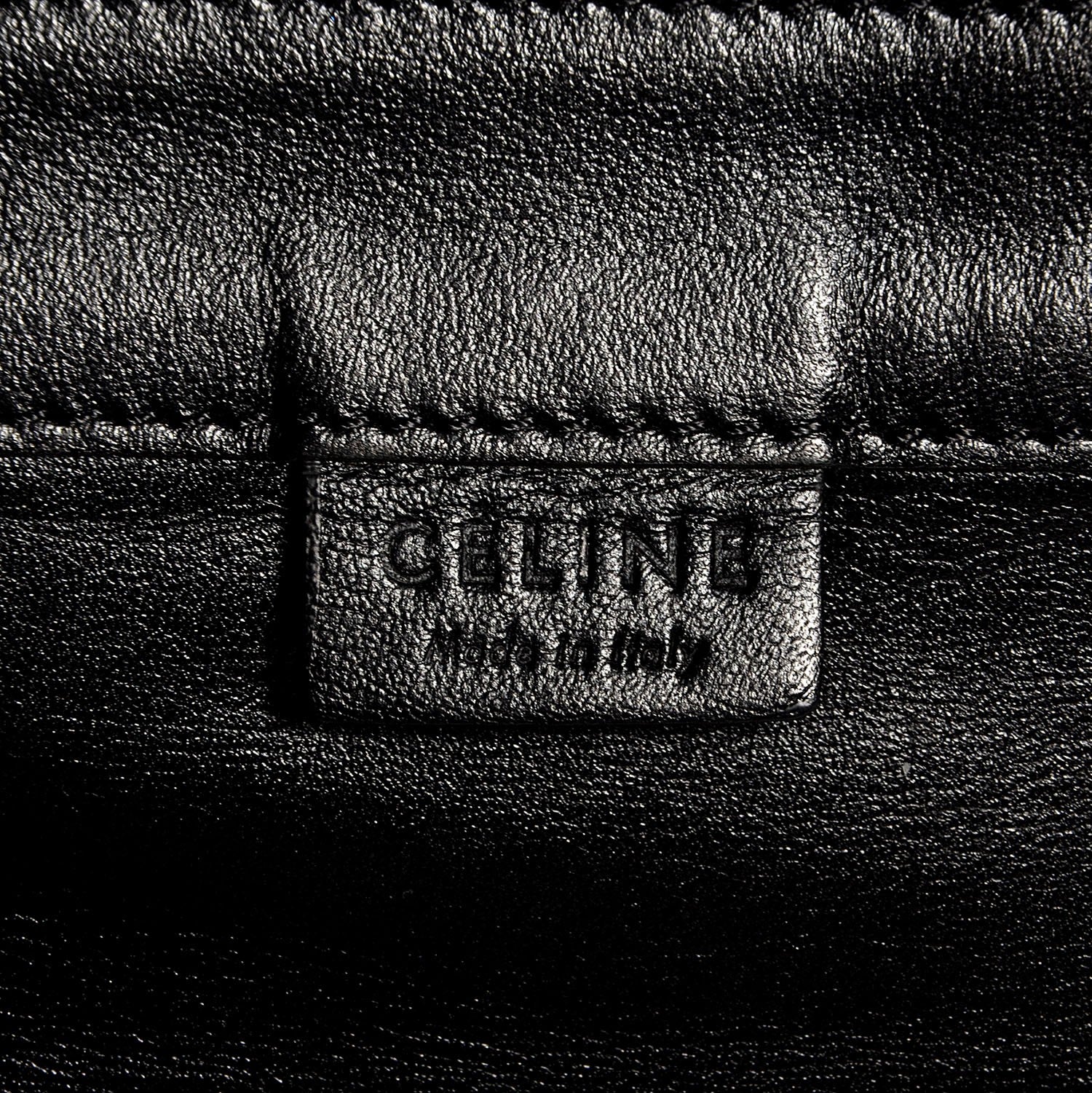 Celine Lambskin Horizontal Cabas Black 7 of 10