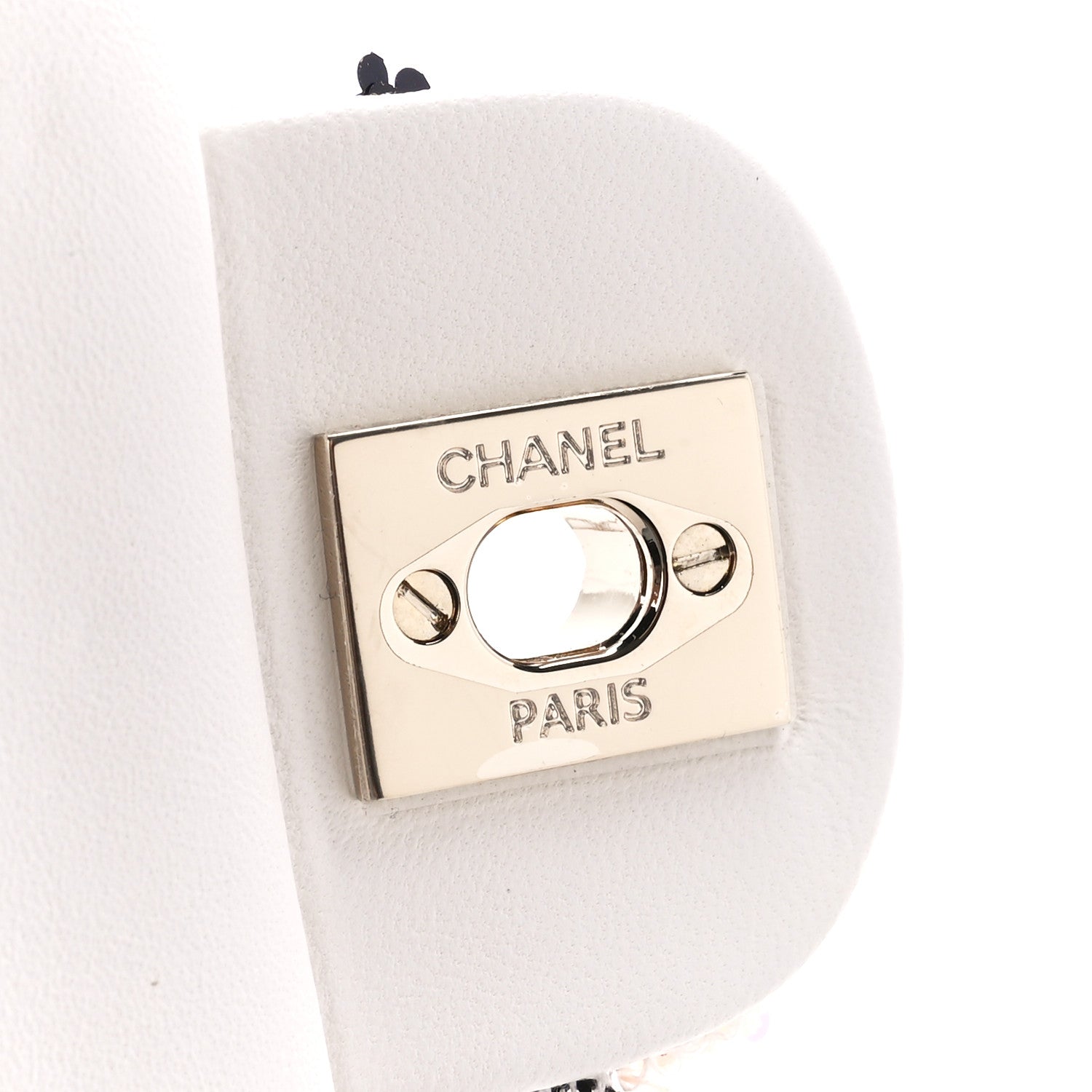 Chanel Sequin Logo Single Flap White Multicolor 8 of 12