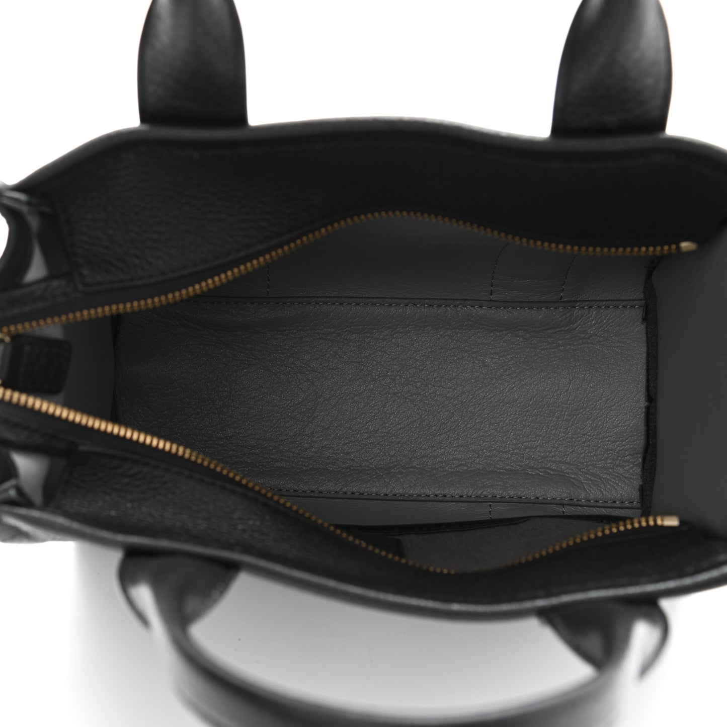 Grained Calfskin Small The Tote Bag Black