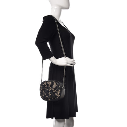 Gucci GG Supreme Monogram Arabesque Mini Chain Shoulder Bag Beige Black 2 of 7