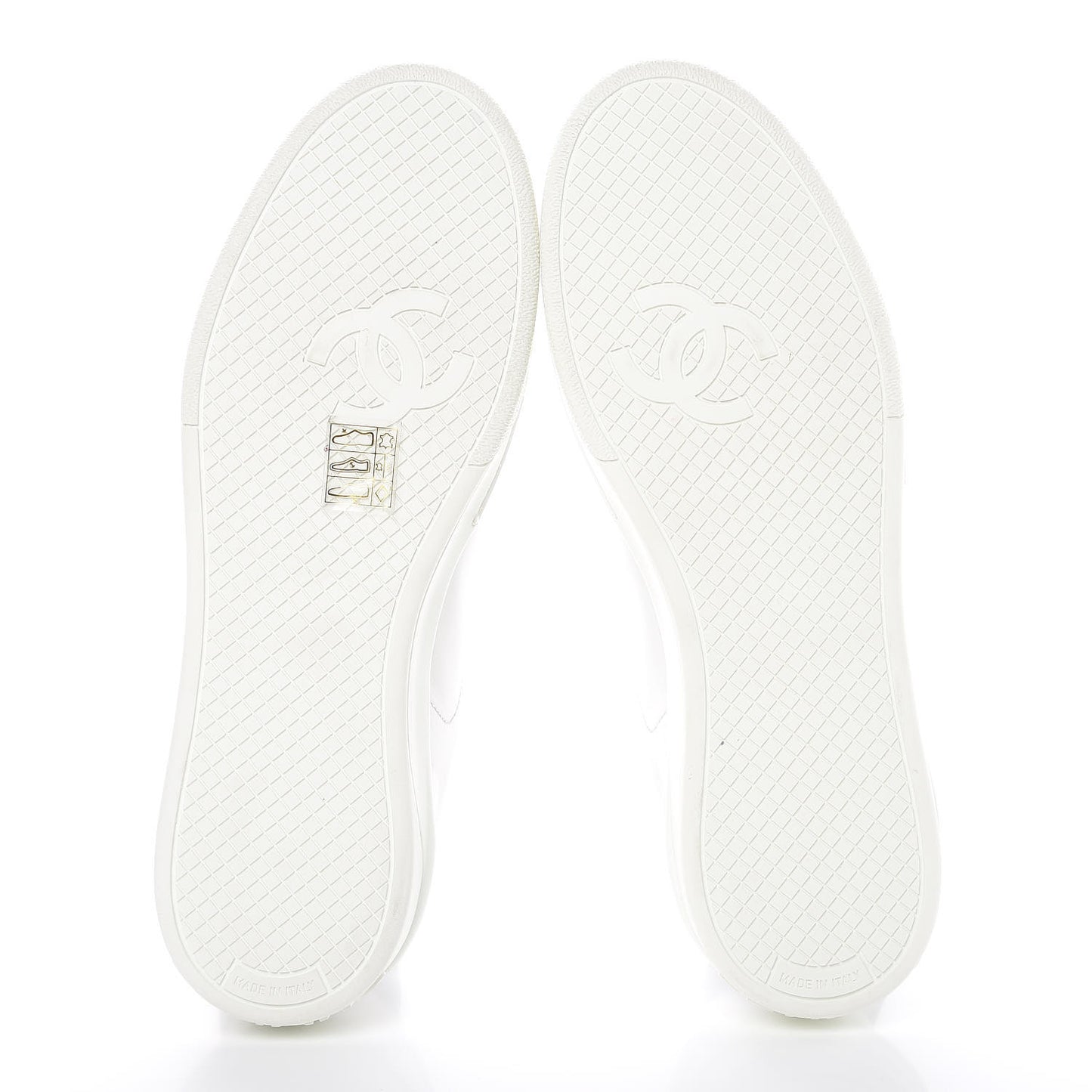 Calfskin CC Sneakers 37 White