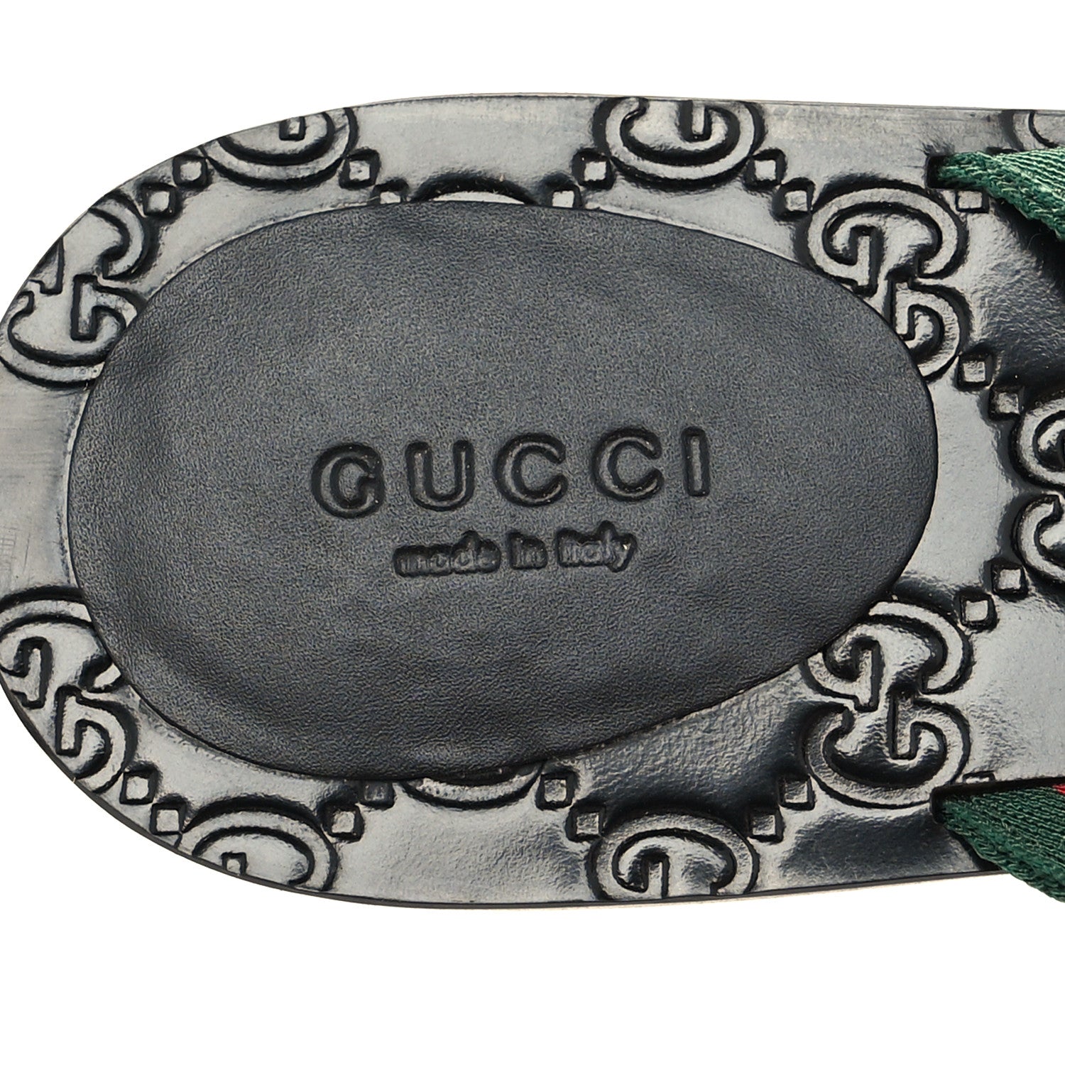 Gucci Nylon Guccissima Web Womens Thong Sandals 38 Green Red Black 7 of 8