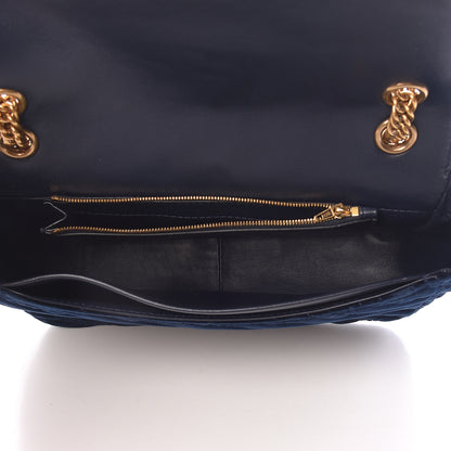 Balenciaga Velvet Logo Matelasse M BB Chain Shoulder Bag Navy 5 of 12