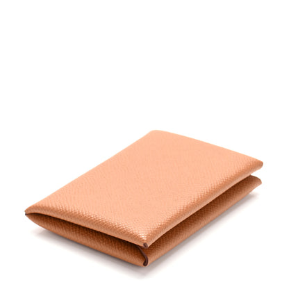 Hermes Epsom Calvi Card Case Gold 4 of 8