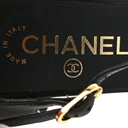 Chanel Patent Calfskin Cap Toe CC Slingback Pumps 40 Black 10 of 10