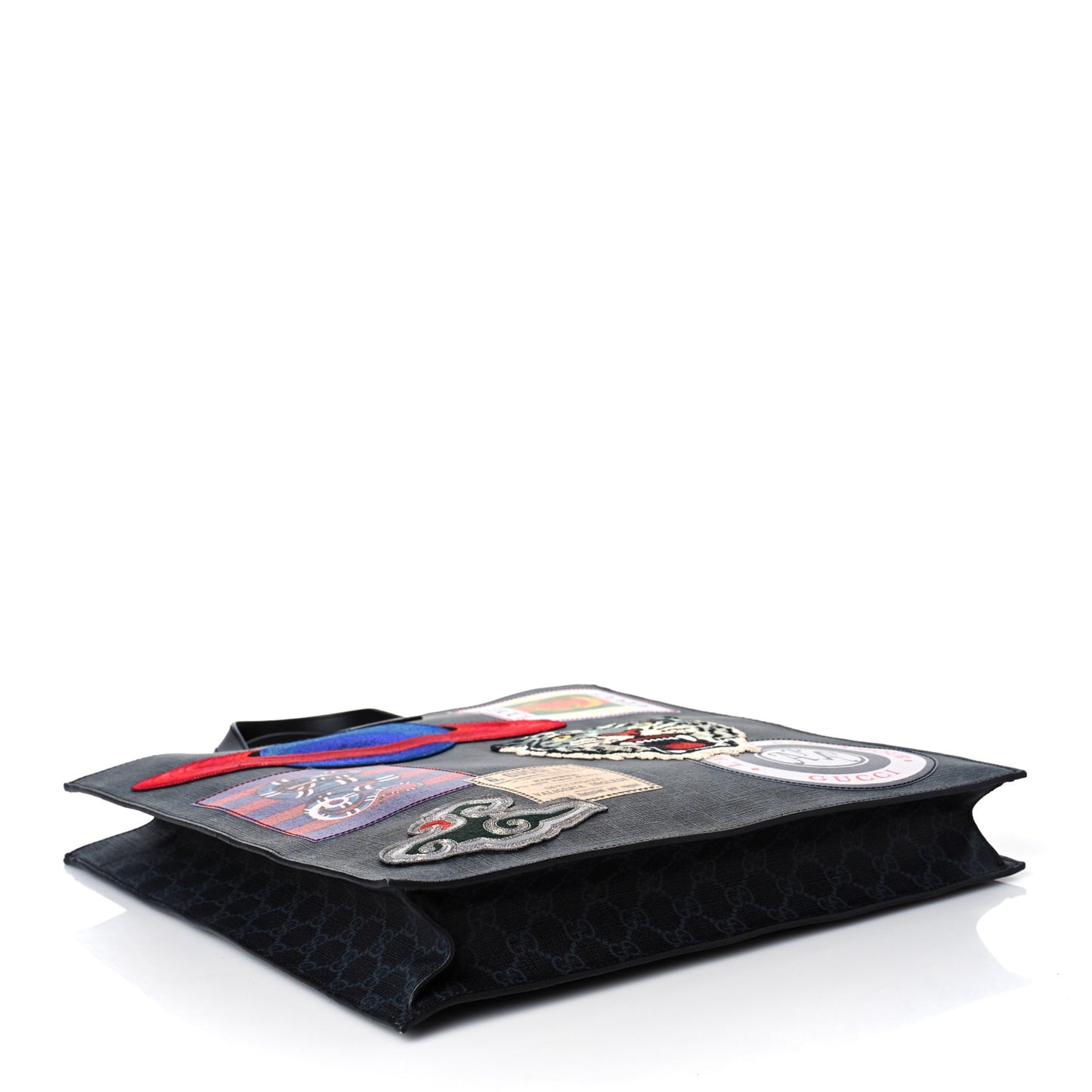 GG Supreme Monogram Night Courrier Vertical Tote Black Multicolor