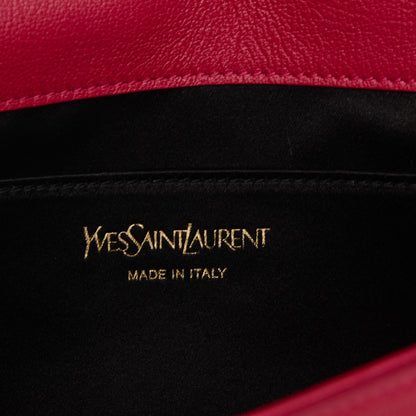 Saint Laurent Calfskin Monogram Belle De Jour Clutch Fuchsia 6 of 6
