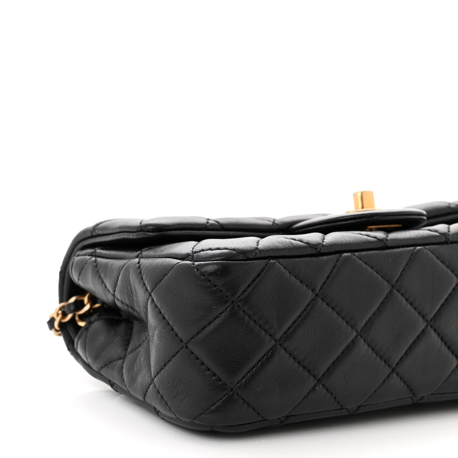 Chanel Lambskin Quilted Mini Rectangular Pearl Crush Flap Black 9 of 11