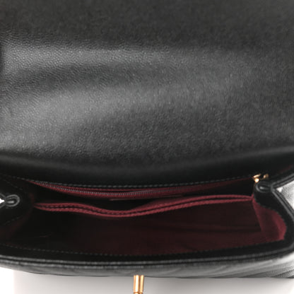 Chanel Caviar Chevron Quilted Mini Coco Handle Flap Black 4 of 10