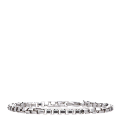 Tiffany Sterling Silver 4mm Venetian Link Bracelet 1 of 4