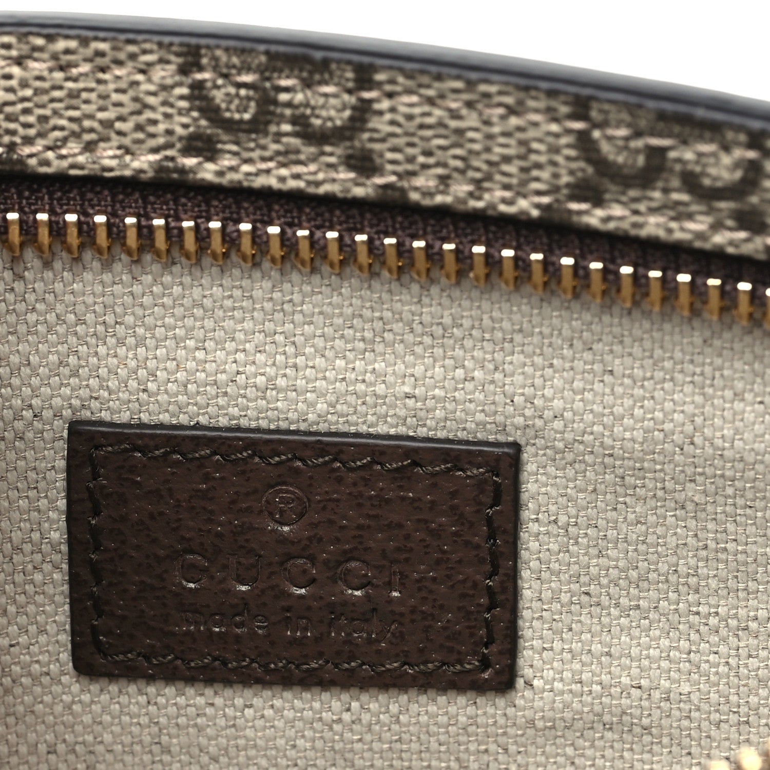Gucci GG Supreme Monogram Textured Dollar Calfskin Blondie Belt Bag Beige Ebony New Acero 6 of 9