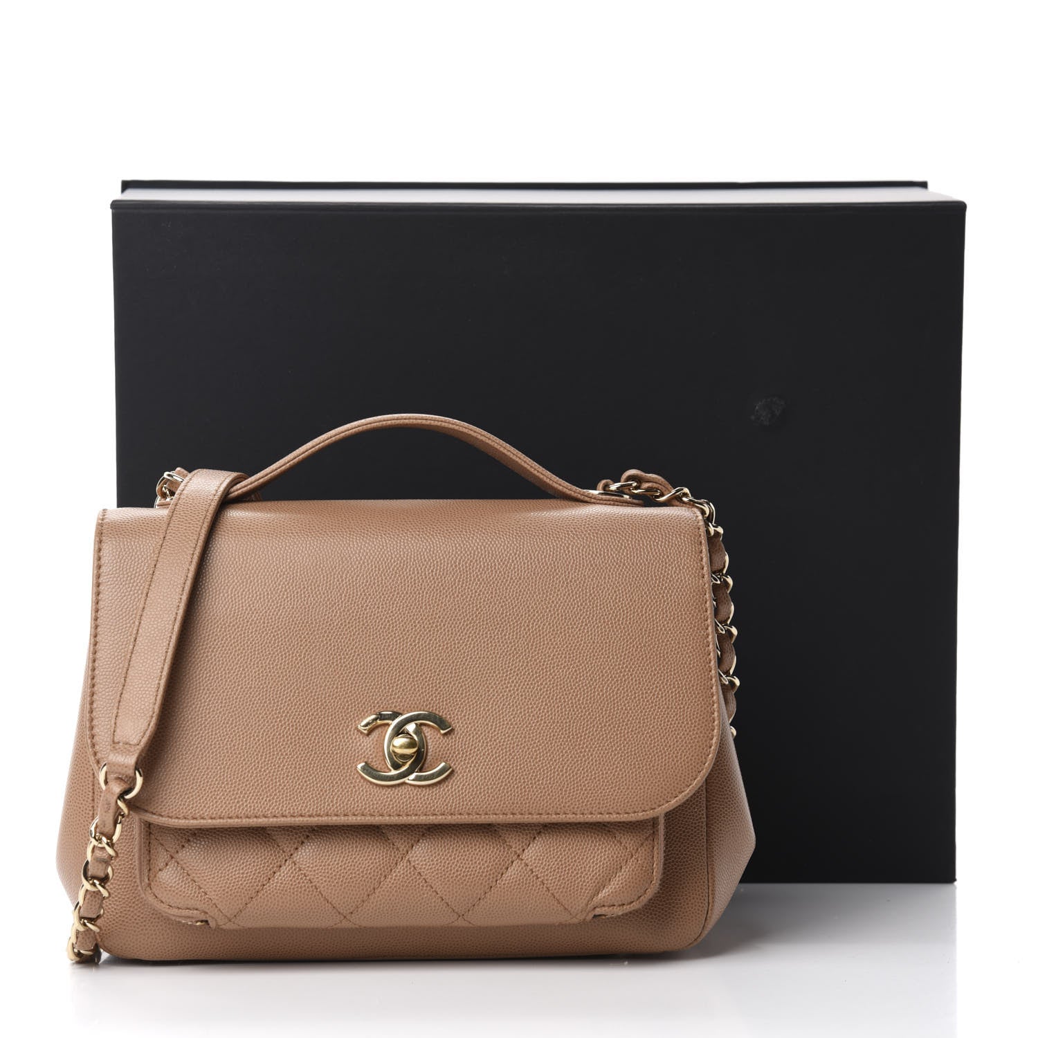 Chanel Caviar Quilted Medium Business Affinity Flap Camel 11 of 11