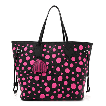 Louis Vuitton LV X YK Empreinte Infinity Dots Neverfull MM Black Fuchsia 1 of 11