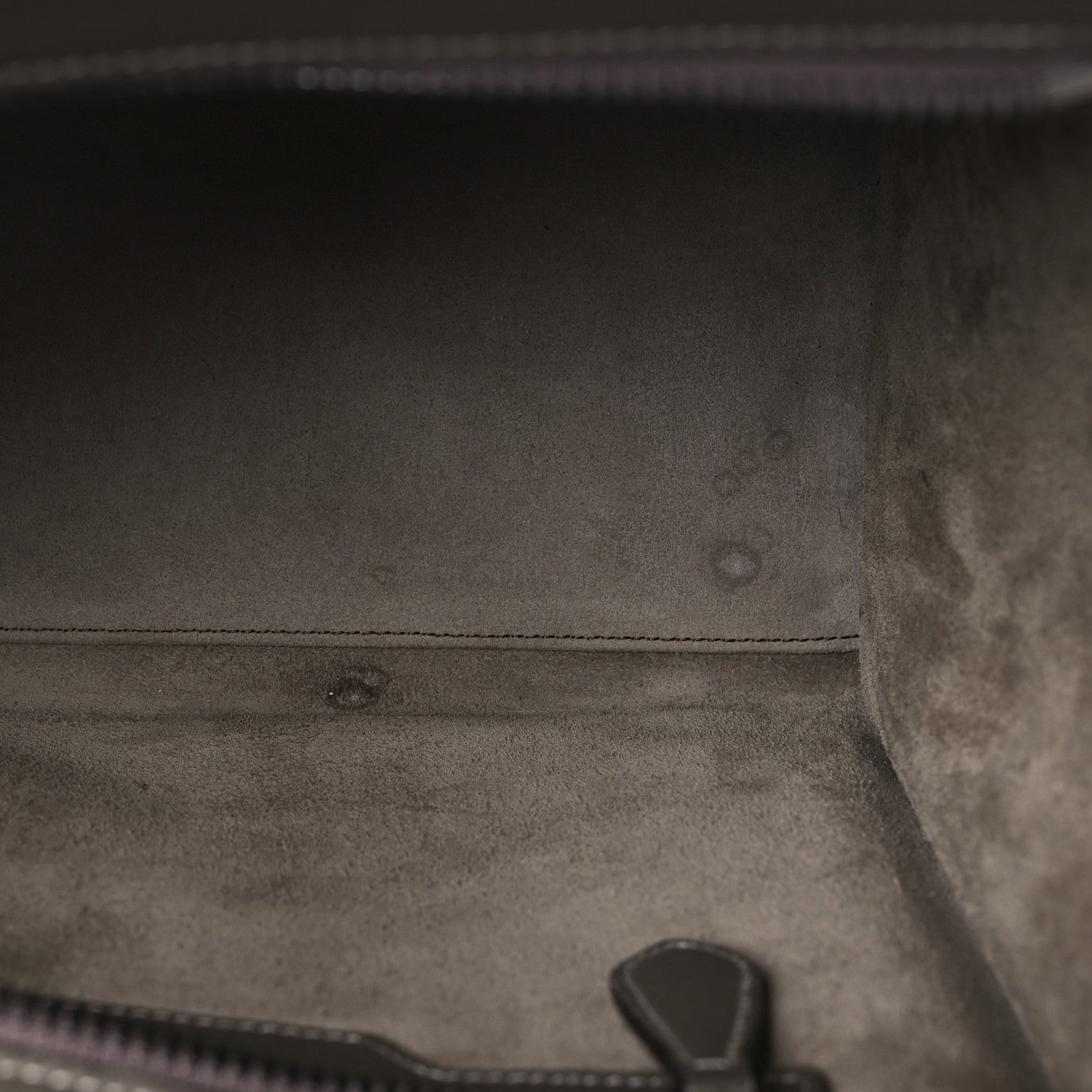 Celine Drummed Calfskin Micro Luggage Souris 10 of 10