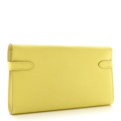 Hermes Epsom Kelly Longue Wallet Lime 3 of 9