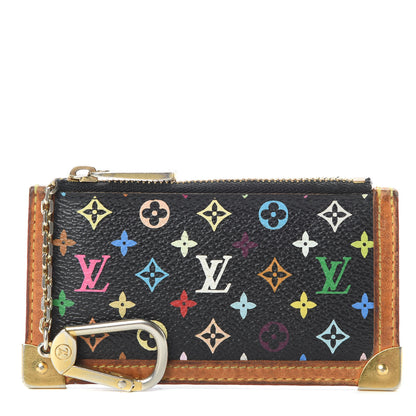 Louis Vuitton Monogram Multicolor Key Pouch Black 1 of 8