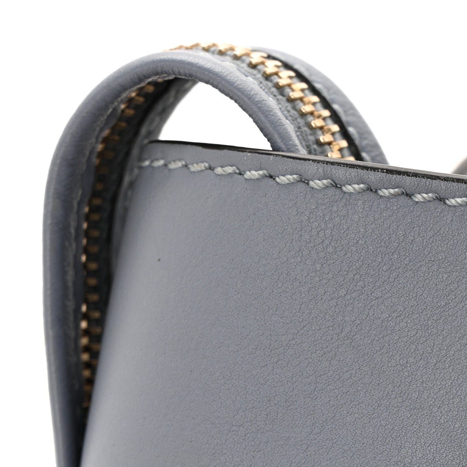 Valentino Garavani Vitello Rockstud Small Double Handle Tote Grey Blue 12 of 12