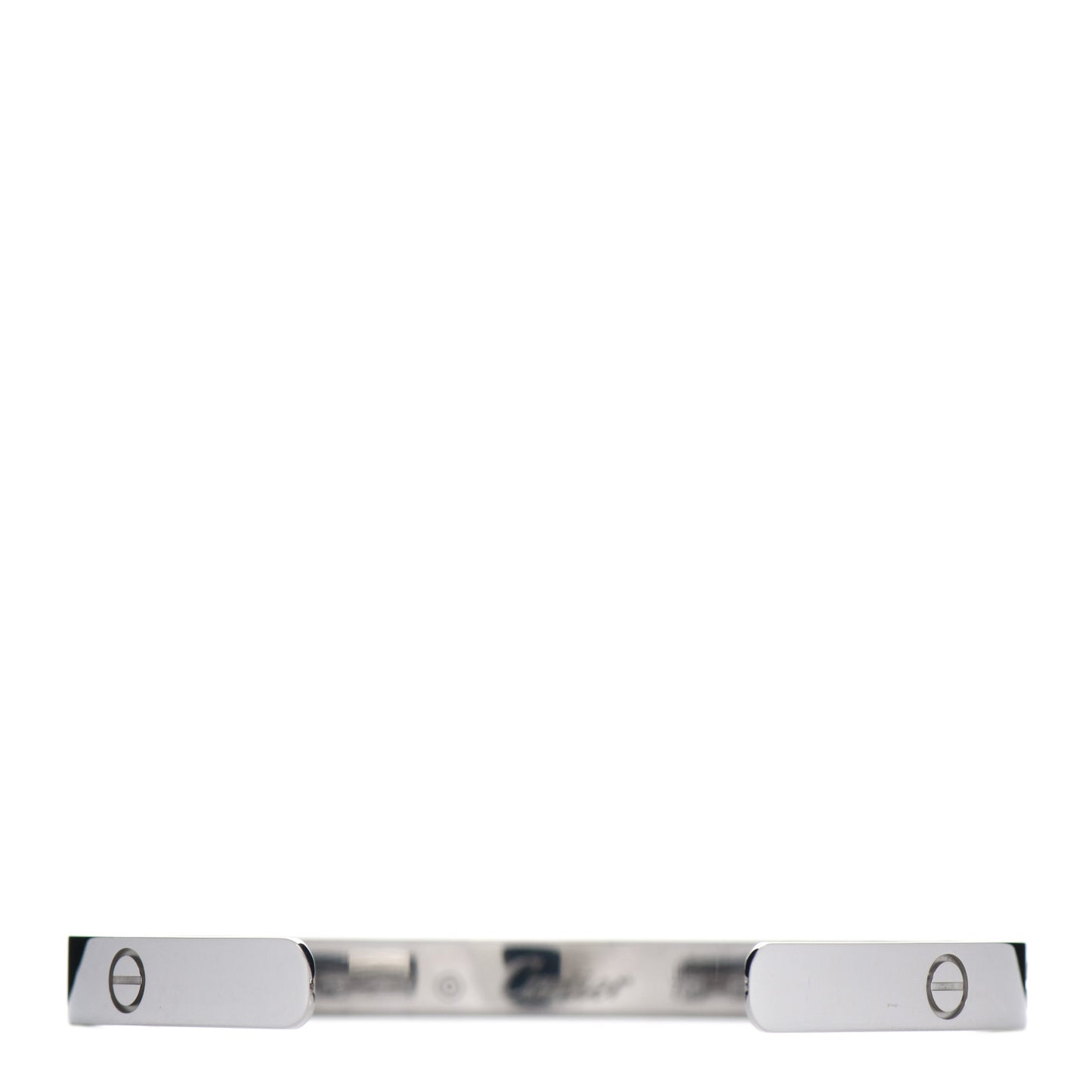 18K White Gold LOVE Cuff Bracelet 19