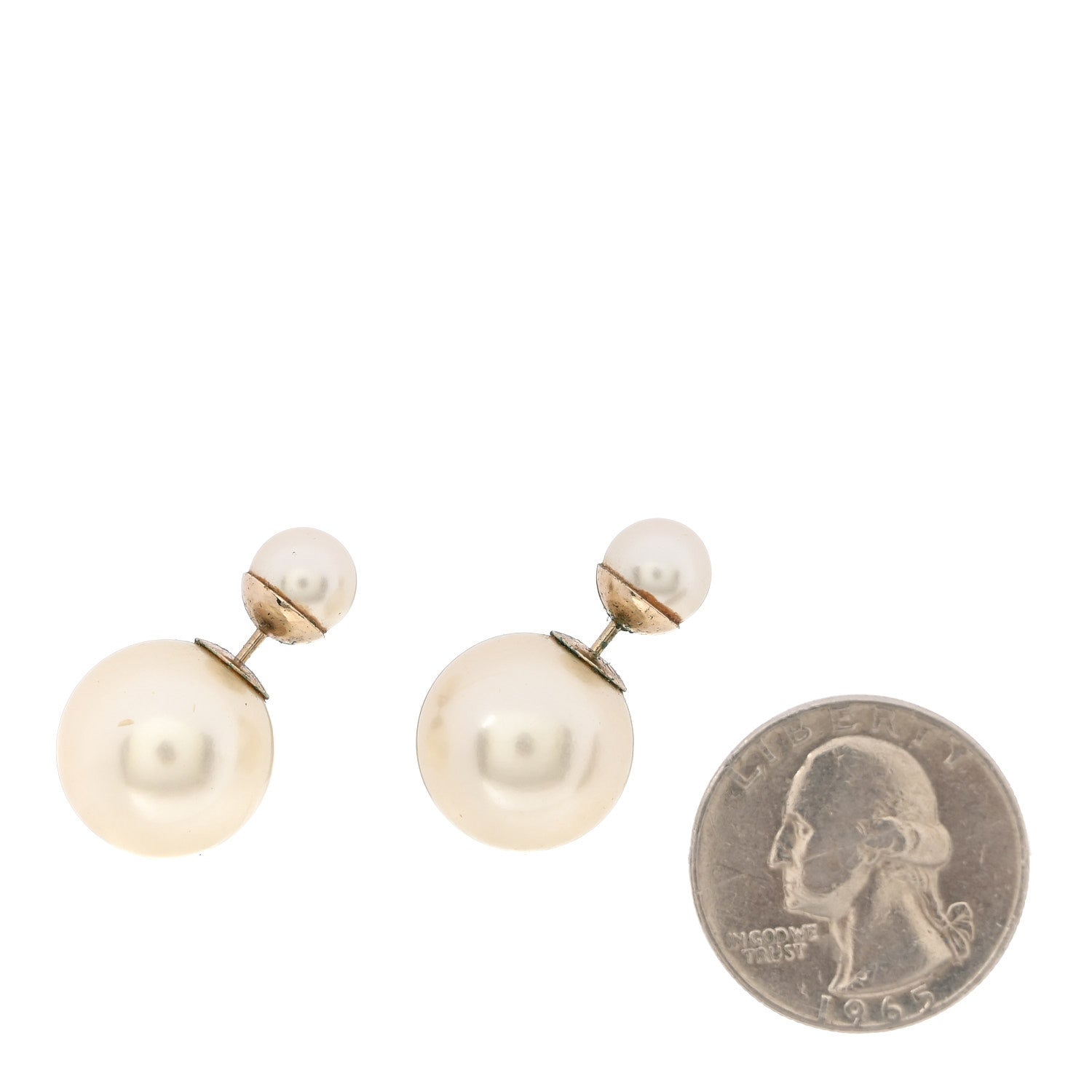 Christian Dior Pearl Mise En Dior Tribal Earrings Gold 2 of 4