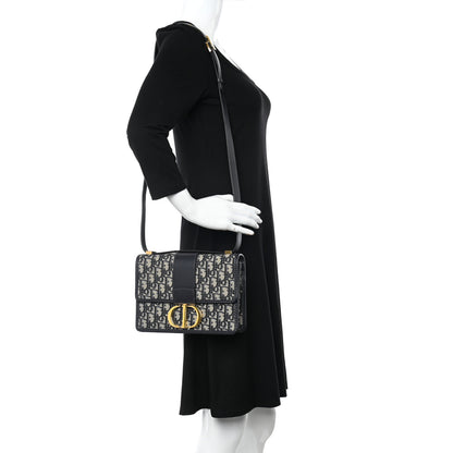 Christian Dior Oblique 30 Montaigne Flap Bag Blue 2 of 9