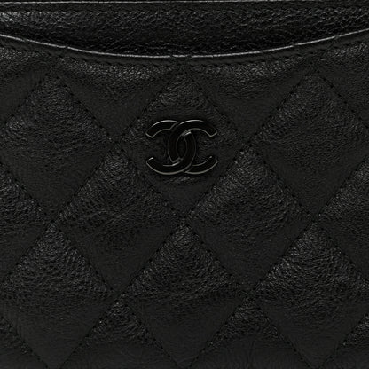 Chanel Crinkled Calfskin Quilted CC Zip Card Holder So Black 8 of 11