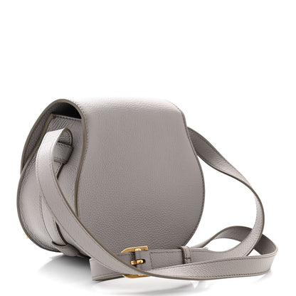 Chloe Grained Calfskin Small Marcie Saddle Bag Cashmere Grey 3 of 11