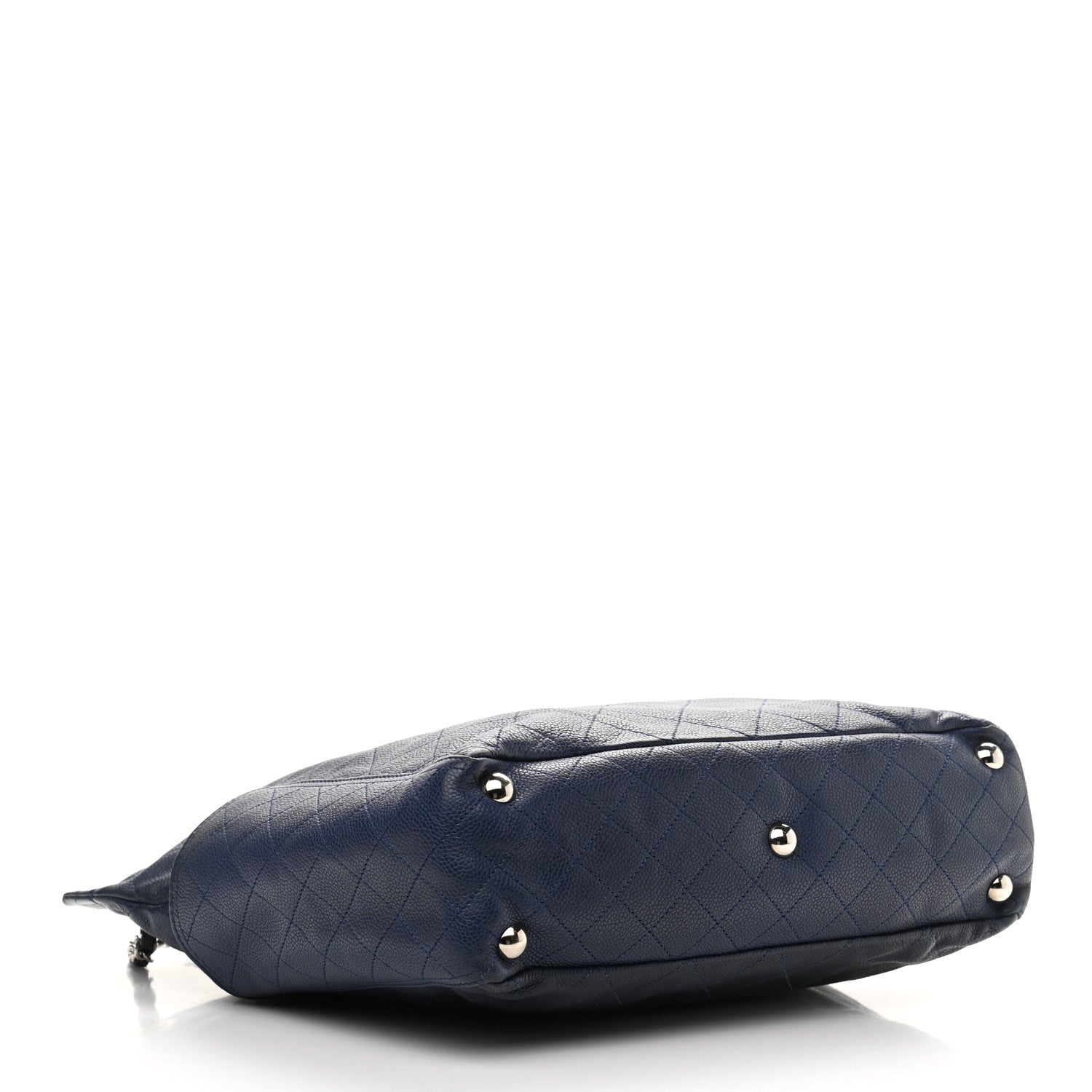 Chanel Caviar Stitched Large CC Pocket Hobo Navy 3 of 16