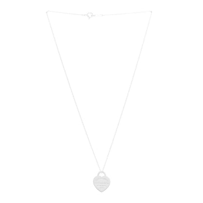 Tiffany Sterling Silver Small Return to Tiffany Heart Pendant Necklace 3 of 7