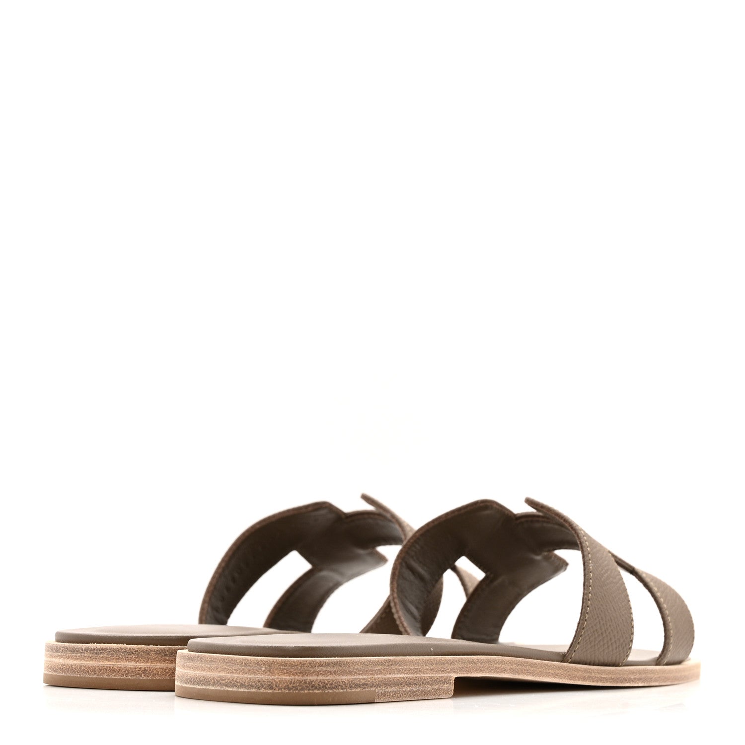 Hermes Epsom Oran Sandals 37 Etoupe 10 of 20