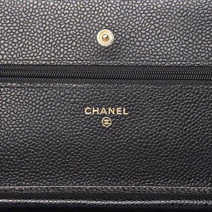 Chanel Caviar Quilted Wallet On Chain WOC Black 6 of 12