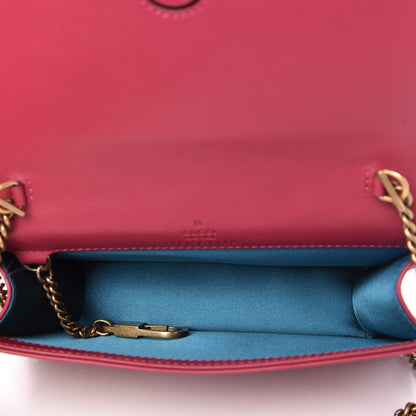 Gucci Velvet Matelasse Love Embroidered GG Marmont Mini Bag Light Raspberry Rose 5 of 9