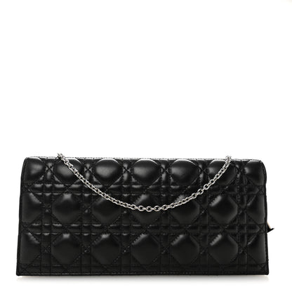Christian Dior Lambskin Cannage Lady Dior Convertible Clutch Black 1 of 9