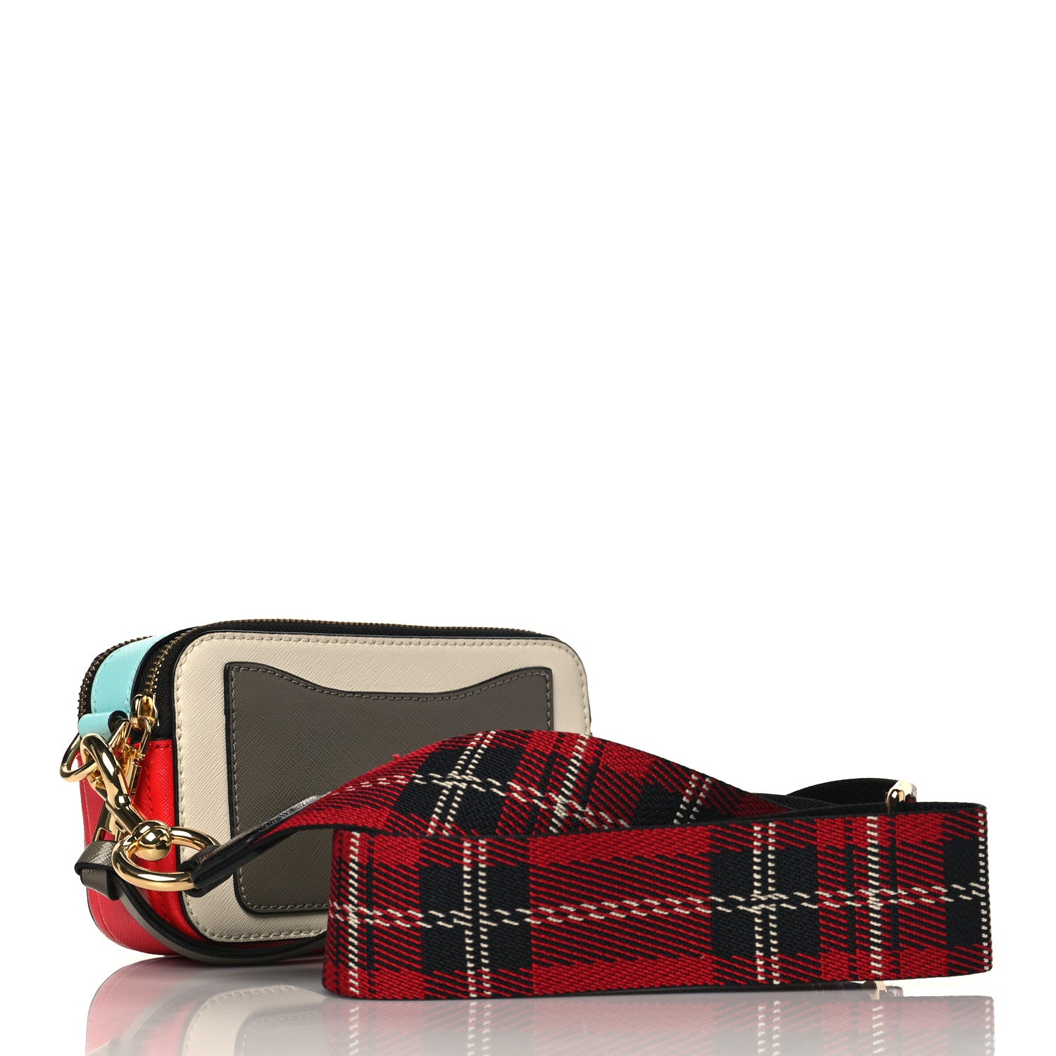 Marc Jacobs Saffiano Small Snapshot Camera Bag Porcelain Multi 3 of 10