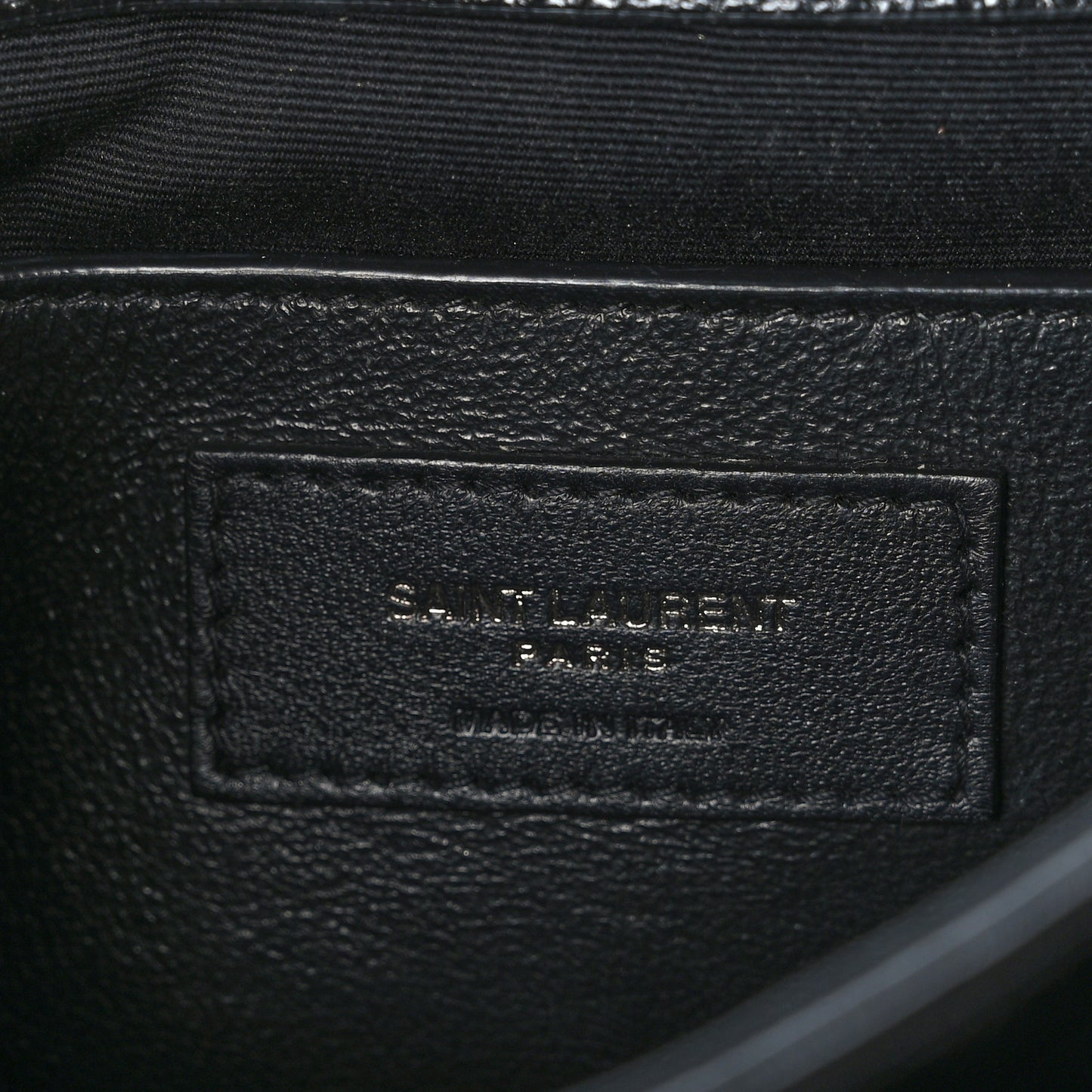 Crinkled Lambskin Matelasse Monogram Baby Niki Chain Satchel Black