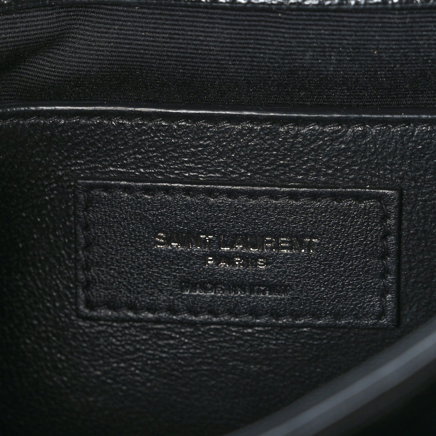 Saint Laurent Crinkled Lambskin Matelasse Monogram Baby Niki Chain Satchel Black 6 of 9