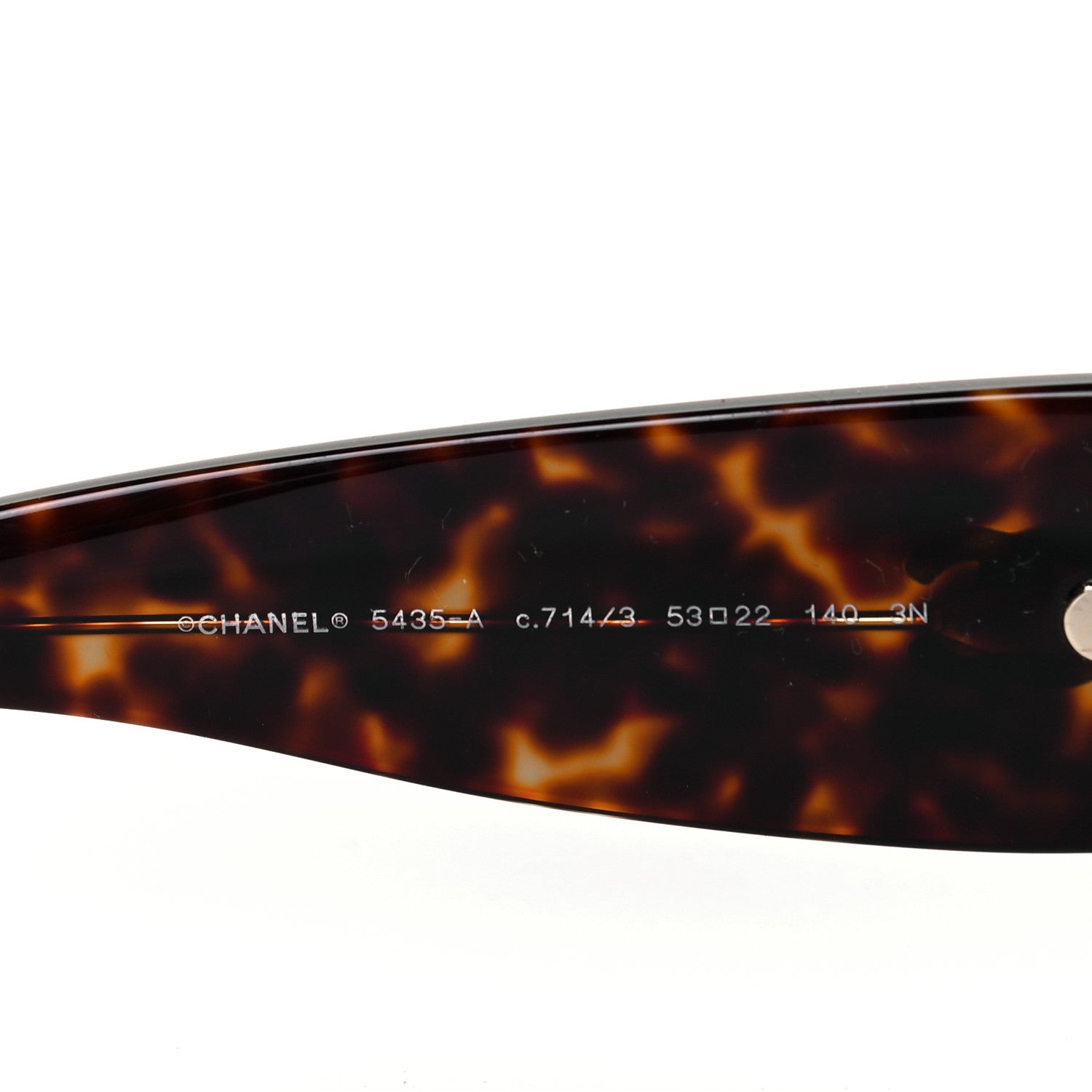 Chanel Acetate Rectangle Sunglasses 5435 Tortoise 6 of 7