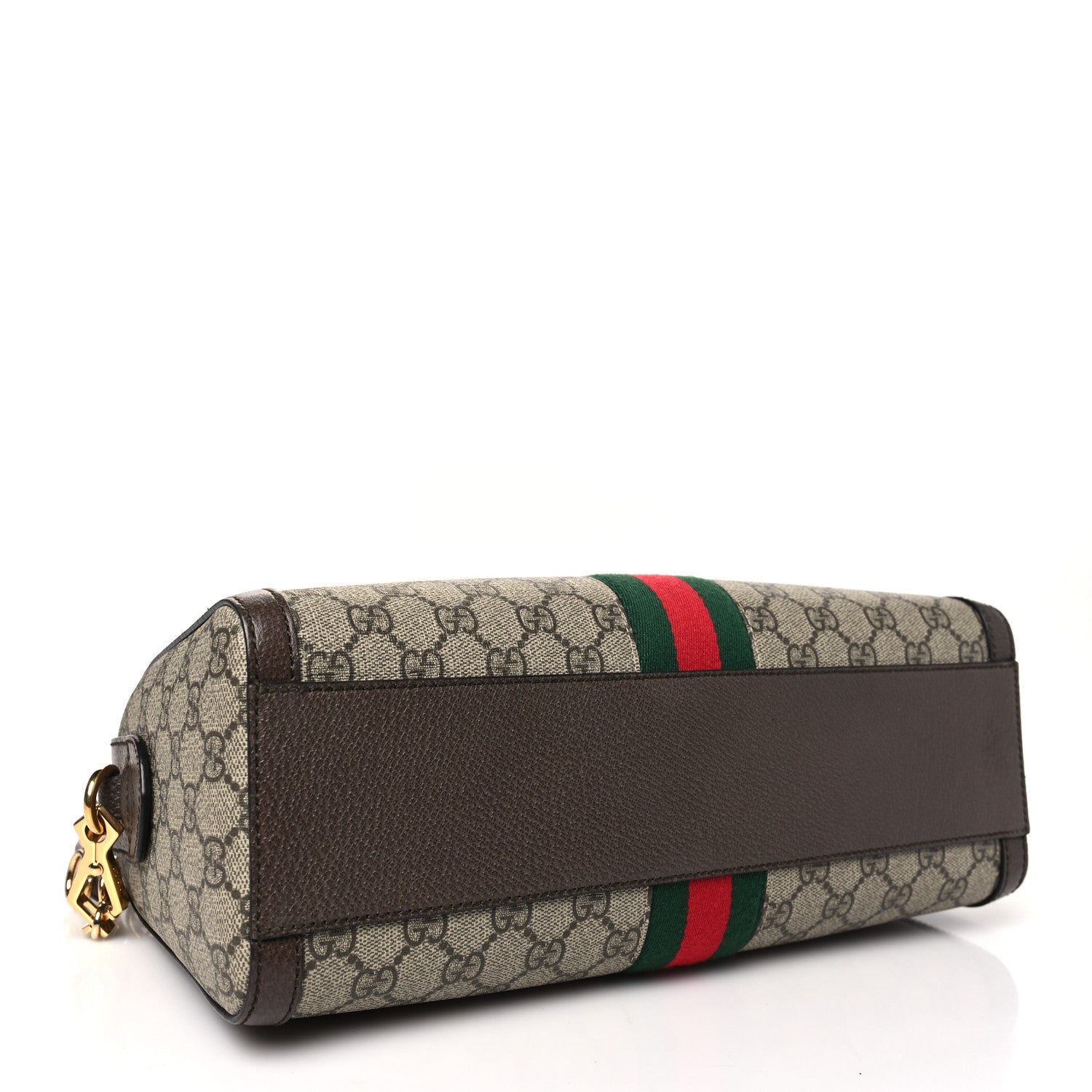 Gucci GG Supreme Monogram Web Medium Ophidia Boston Beige Ebony New Acero 4 of 10