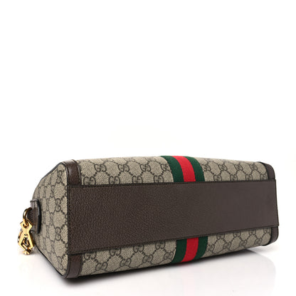Gucci GG Supreme Monogram Web Medium Ophidia Boston Beige Ebony New Acero 4 of 10
