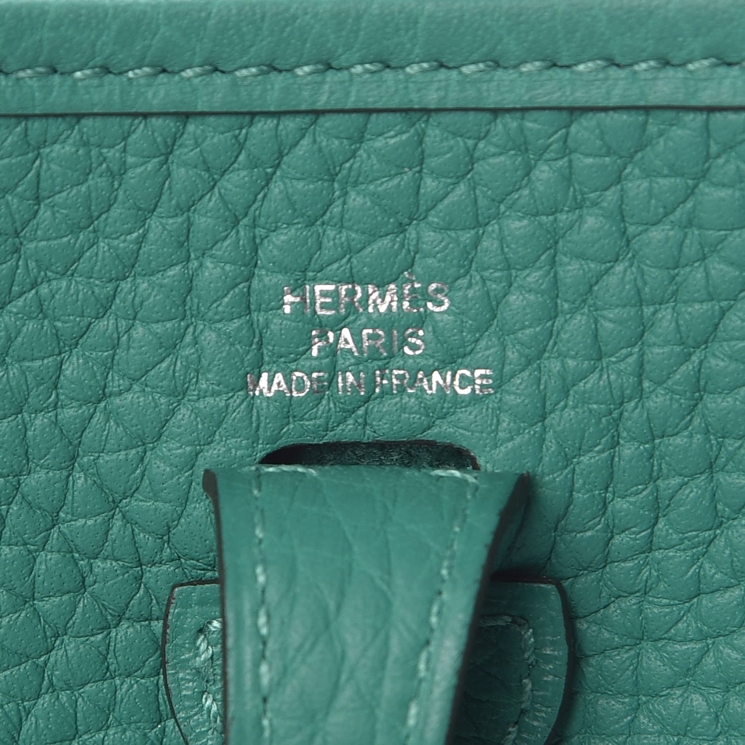 Hermes Taurillon Clemence Evelyne TPM Vert Verone 7 of 8
