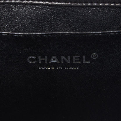Chanel Lambskin Quilted Clutch With Chain Flap Black 8 of 9