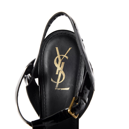 Saint Laurent Patent Tribute 105 Platform Sandals 42 Black 10 of 12