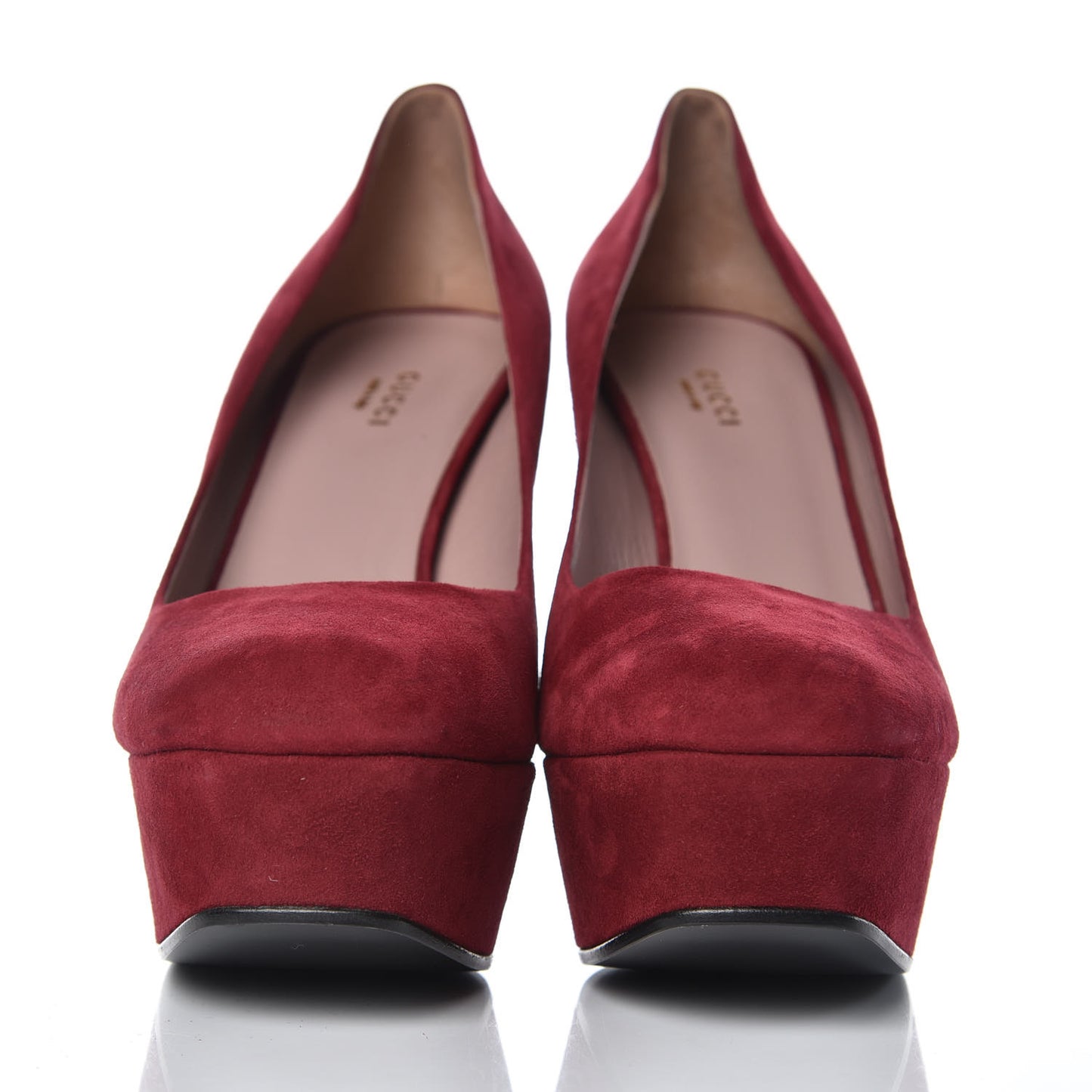 Kid Scamosciato Platform Pumps 40.5 Red