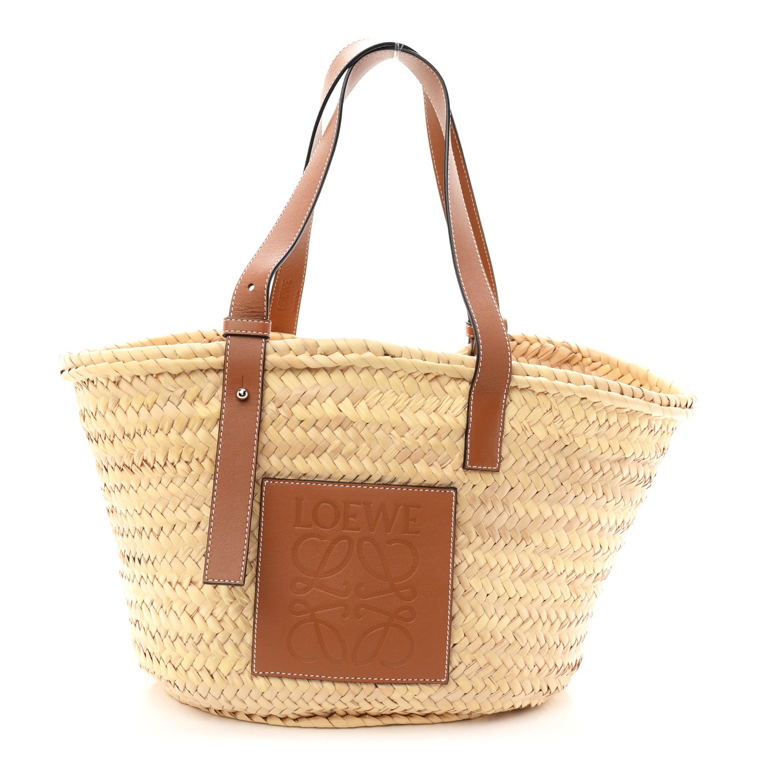 Loewe Raffia Basket Tote Bag Natural Tan 1 of 11