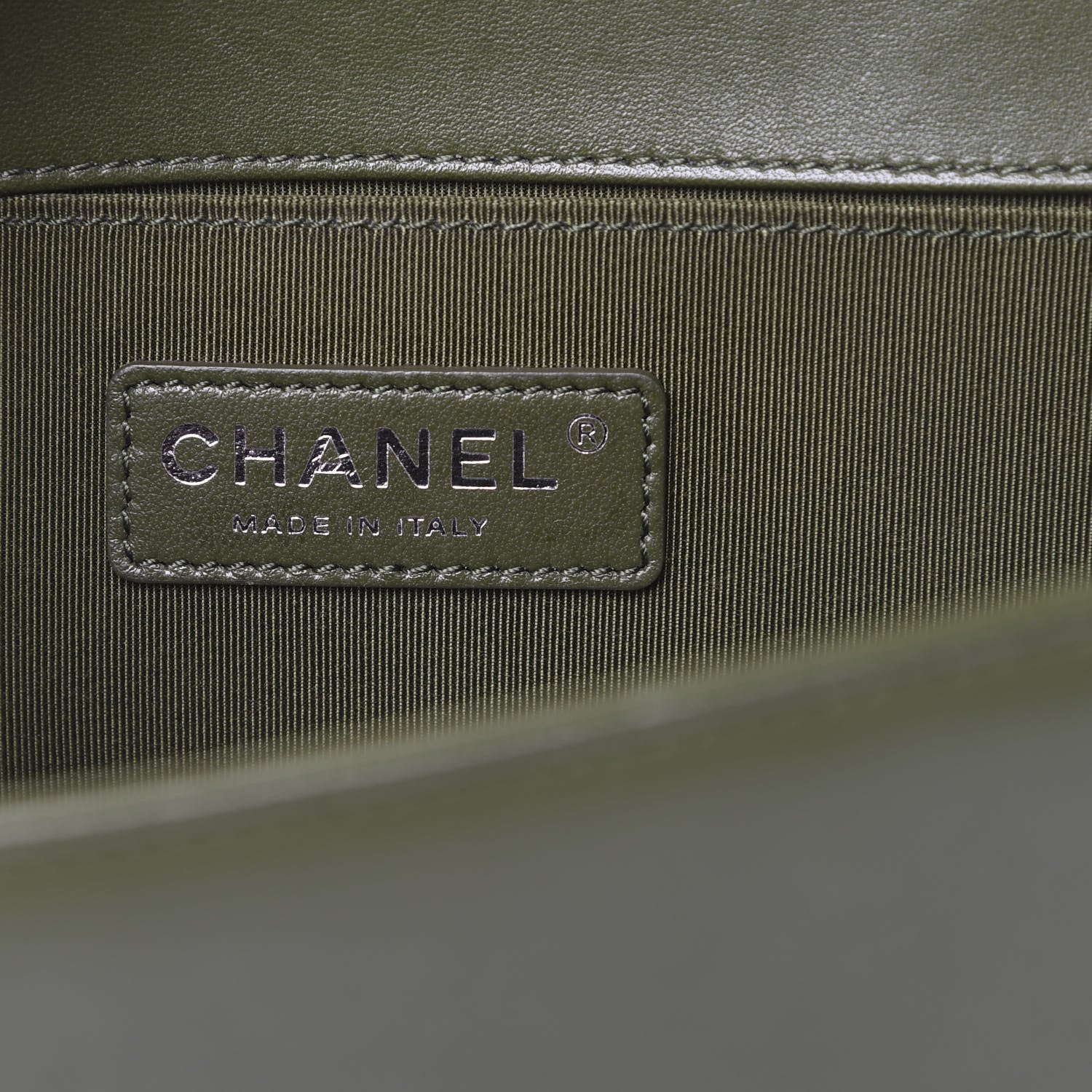 Chanel Lambskin Quilted Medium Boy Flap Khaki 7 of 19