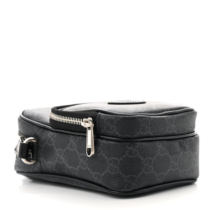 Gucci GG Supreme Monogram Azalea Calfskin Mini Retro Interlocking G Bag Black 4 of 12