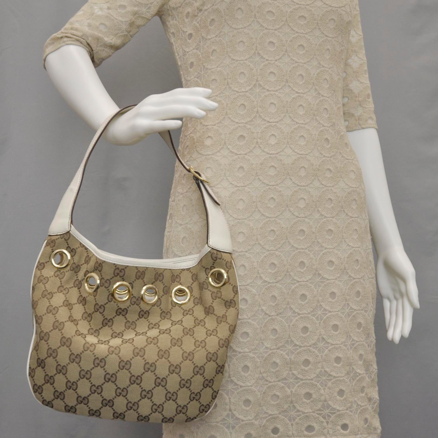 Gucci Monogram Positano Hobo White 2 of 9